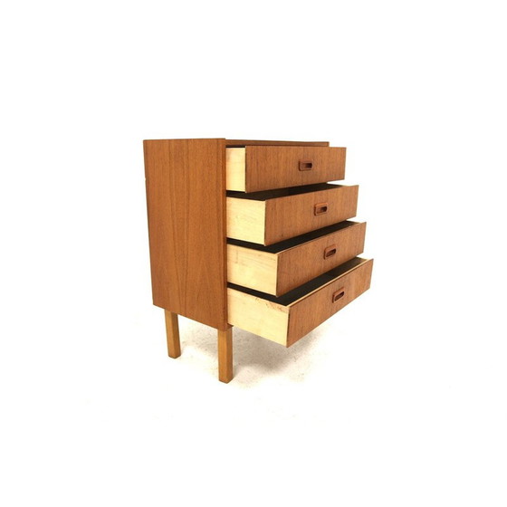 Image 1 of Scandinavische vintage ladenkast van teak en eikenhout, Zweden 1960