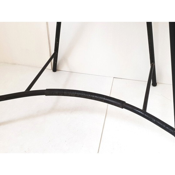 Image 1 of Vintage Franse kaptafel van staal en formica, 1950