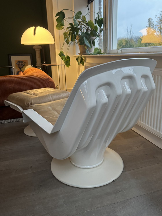 Image 1 of Nike Loungestoel met Ottoman, Door Richard Neagle Voor Sormani - 1960S