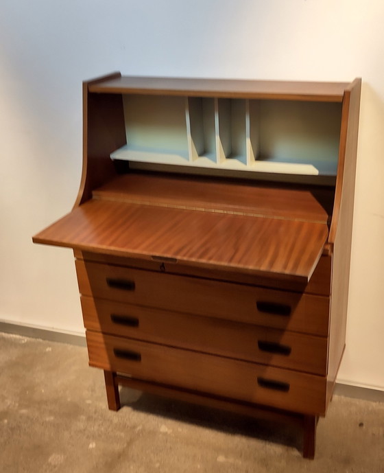 Image 1 of Vintage Teak Houten Secretaire 