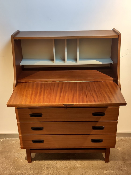 Image 1 of Vintage Teak Houten Secretaire 