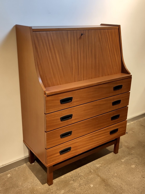 Image 1 of Vintage Teak Houten Secretaire 