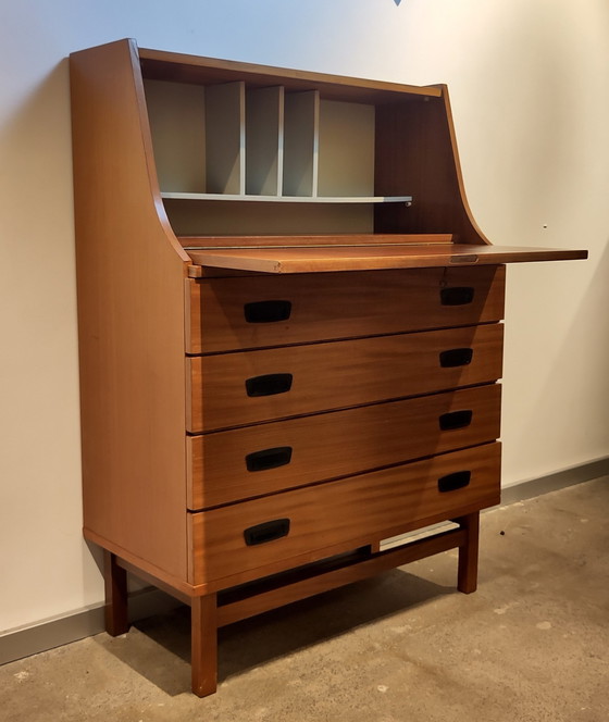 Image 1 of Vintage Teak Houten Secretaire 