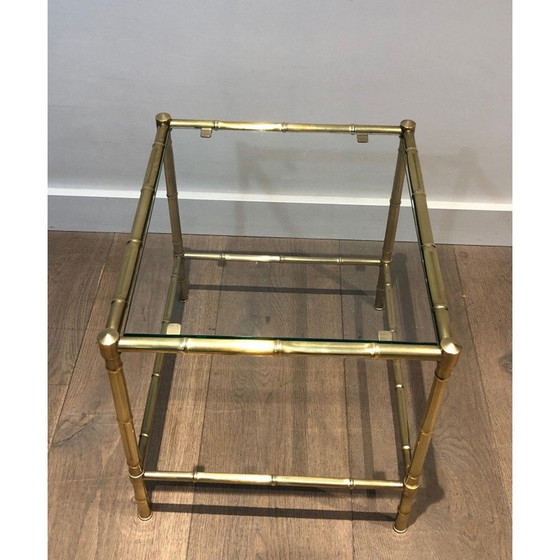 Image 1 of Vintage messing bankuiteinde, 1970