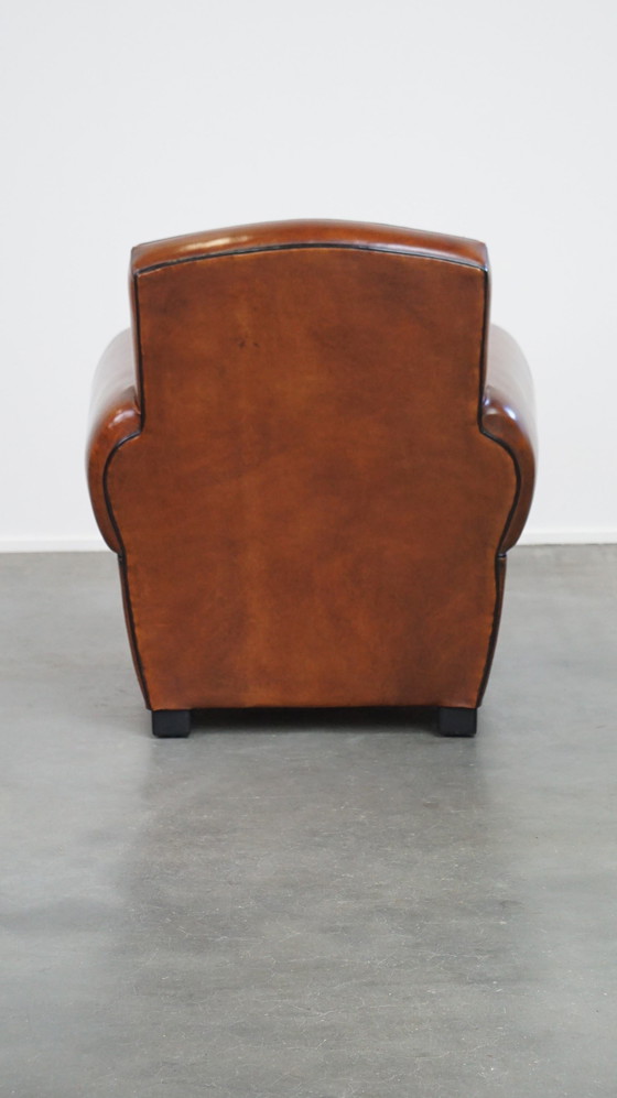 Image 1 of Design Fauteuil/ Armchair Gemaakt Van Schapenleer 