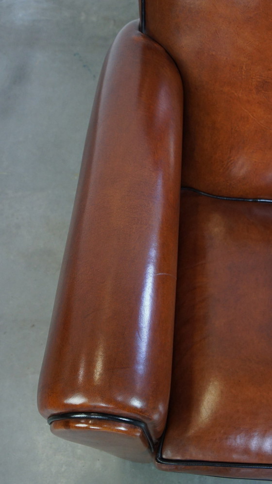 Image 1 of Design Fauteuil/ Armchair Gemaakt Van Schapenleer 