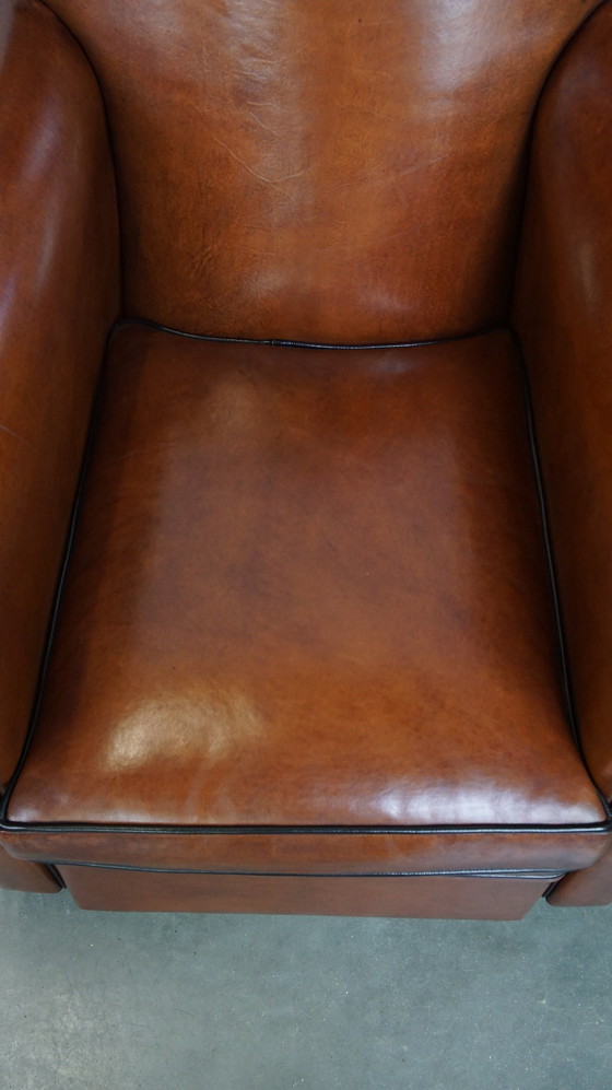 Image 1 of Design Fauteuil/ Armchair Gemaakt Van Schapenleer 