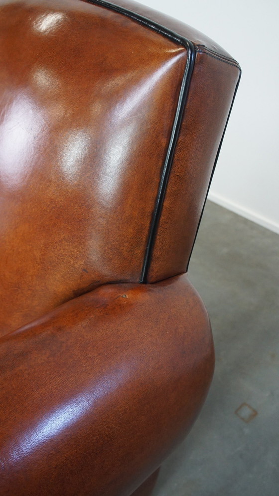 Image 1 of Design Fauteuil/ Armchair Gemaakt Van Schapenleer 