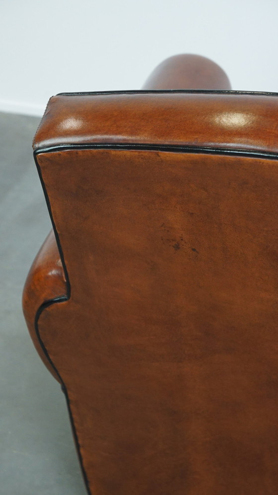 Image 1 of Design Fauteuil/ Armchair Gemaakt Van Schapenleer 