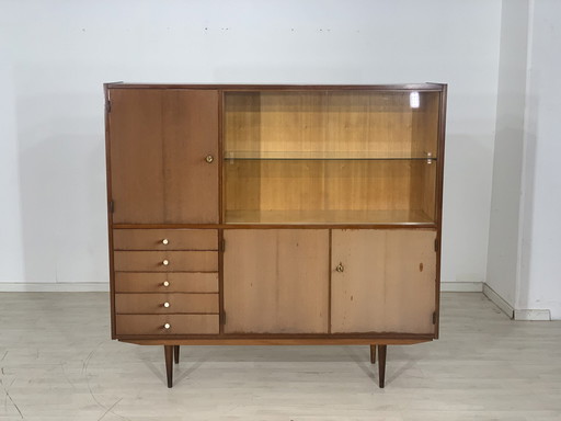 Mid Century highboard dressoir buffetkast halkast vintage