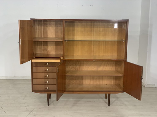 Mid Century highboard dressoir buffetkast halkast vintage