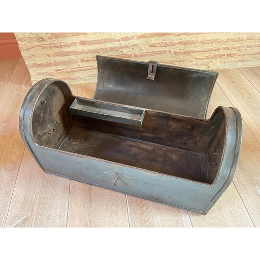 Vintage metalen hutkoffer