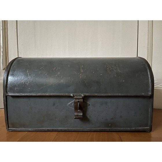 Image 1 of Vintage metalen hutkoffer