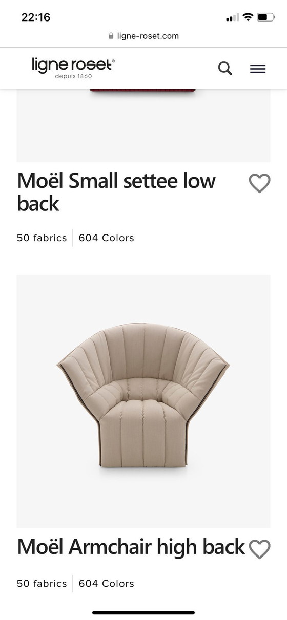 Image 1 of Linge Roset Moel Fauteuil Van Inga Sempe