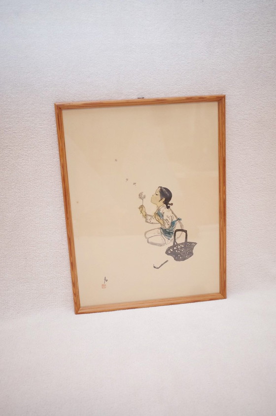 Image 1 of Wu Fan "Paardenbloem" lithografische print