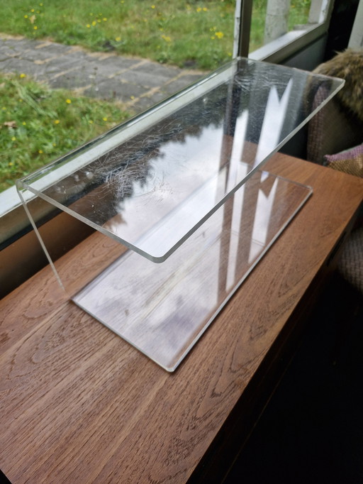 Vintage Space Age Perspex Plexiglas Boekenplank 70S