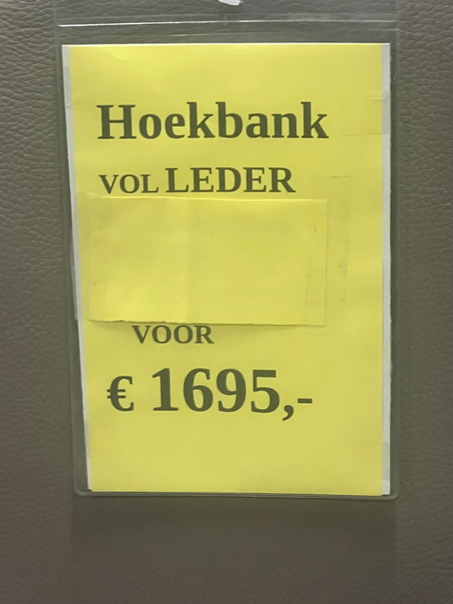 Luxe Hoekbank In Echt Leder - Nu Voor Slechts €1696!