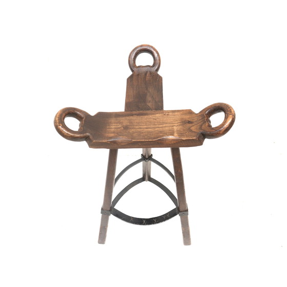 Image 1 of 5X Vintage Spaanse Brutalist 'Marbella' Kruk Van Confonorm Uit De Jaren 70