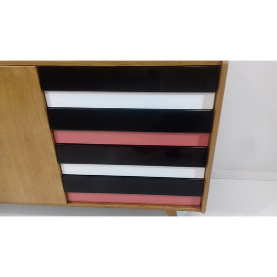 Image 1 of Vintage dressoir ontworpen door Jiří Jiroutek in eiken en kunststof jaren 1960