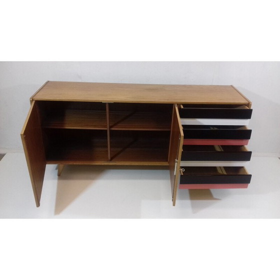 Image 1 of Vintage dressoir ontworpen door Jiří Jiroutek in eiken en kunststof jaren 1960