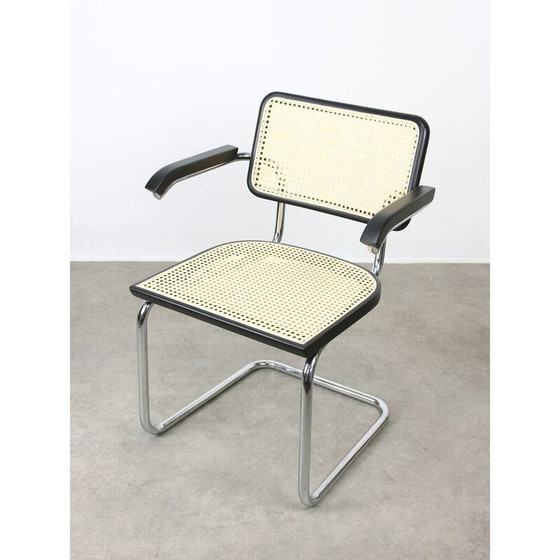 Image 1 of Vintage Cesca B64 fauteuils in hout en rietwerk van Marcel Breuer