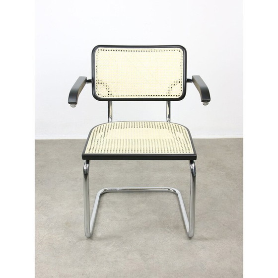 Image 1 of Vintage Cesca B64 fauteuils in hout en rietwerk van Marcel Breuer