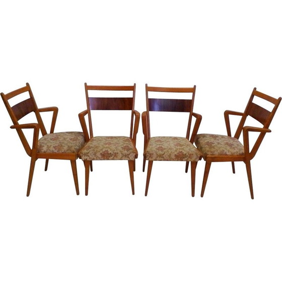 Image 1 of Set van 4 vintage JI-350 eetkamerstoelen voor Jitona - jaren 1960