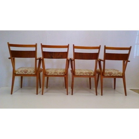 Image 1 of Set van 4 vintage JI-350 eetkamerstoelen voor Jitona - jaren 1960