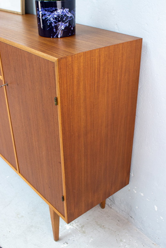 Image 1 of Vintage teakhouten buffetkast met hoge laden Midcentury