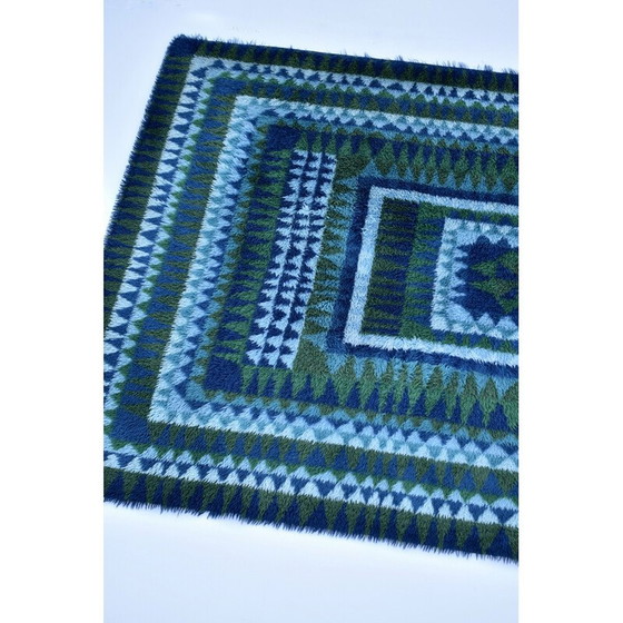 Image 1 of Scandinavisch vintage vloerkleed Rya, jaren 1960