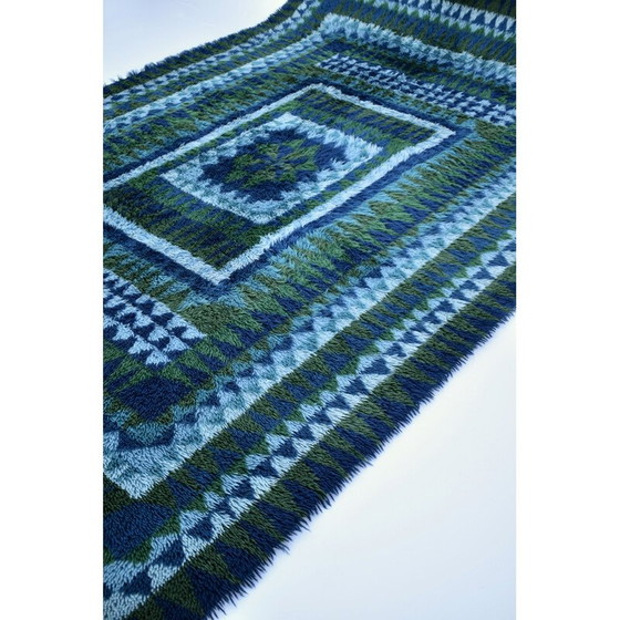 Image 1 of Scandinavisch vintage vloerkleed Rya, jaren 1960