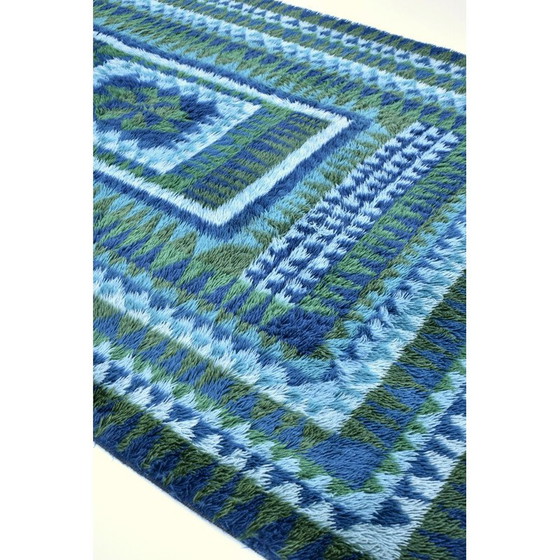 Image 1 of Scandinavisch vintage vloerkleed Rya, jaren 1960