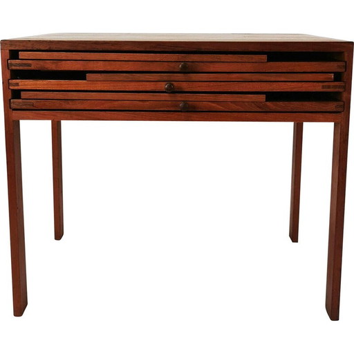 Set van 3 vintage teakhouten bijzettafels door I. Wikkelso voor Cfc Silkeborg, Denemarken 1960