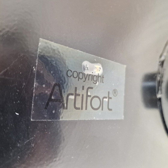 Image 1 of Vintage F518 stoel in hout en leer van Geoffrey Harcourt voor Artifort, 1970