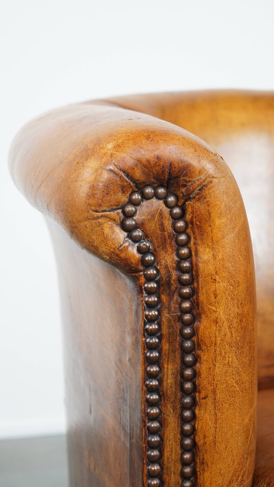 Image 1 of Schapenleren Clubfauteuil Met Siernagels