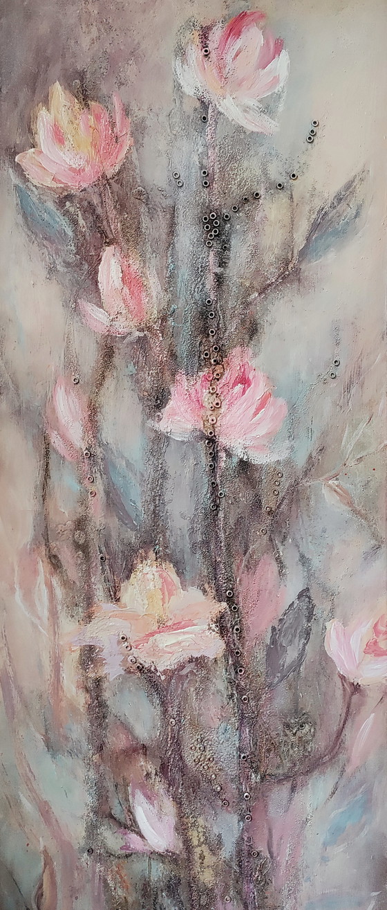 Image 1 of Christine Jost acrylcollage Magnolia