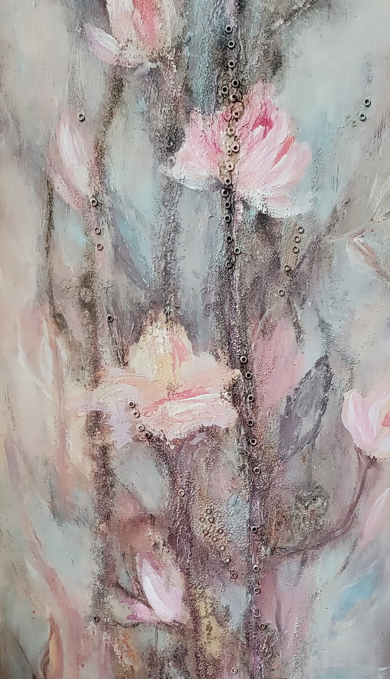 Image 1 of Christine Jost acrylcollage Magnolia