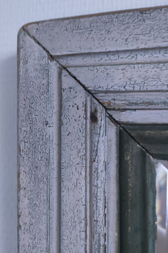 Image 1 of Antieke houten afgeschuinde spiegel Begin 20e eeuw