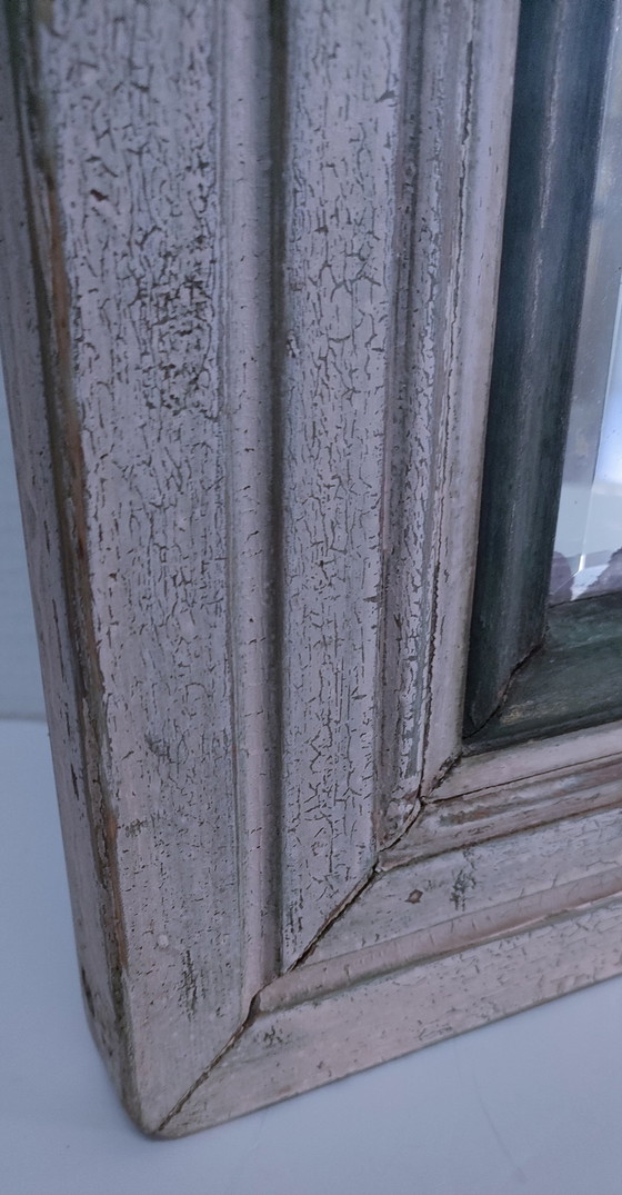 Image 1 of Antieke houten afgeschuinde spiegel Begin 20e eeuw