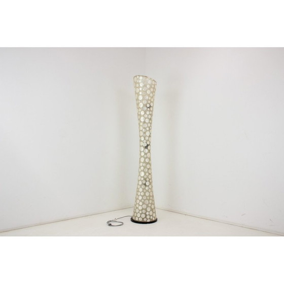 Image 1 of Vintage plastic en houten vloerlamp, Tsjecho-Slowakije 1970