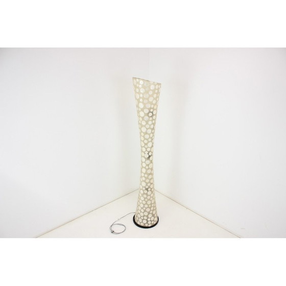 Image 1 of Vintage plastic en houten vloerlamp, Tsjecho-Slowakije 1970