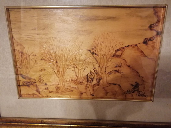 Image 1 of Zeer Mooie Set Houtsculptuur Van Valentino  Palmisano