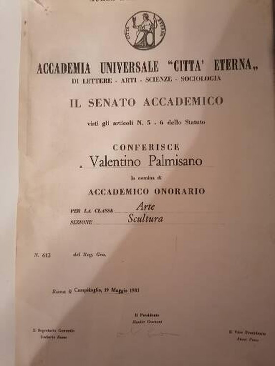 Image 1 of Zeer Mooie Set Houtsculptuur Van Valentino  Palmisano