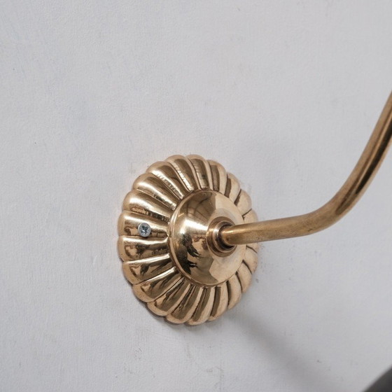 Image 1 of Vintage wandlamp in messing en kwikglas, Engeland 1920