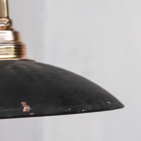 Image 1 of Vintage wandlamp in messing en kwikglas, Engeland 1920