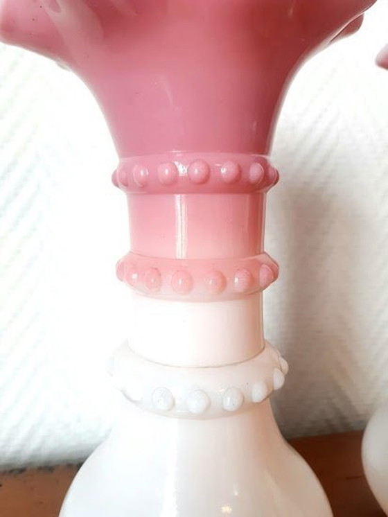 Image 1 of 2X Kermis Opaline Vazen Circa 1920