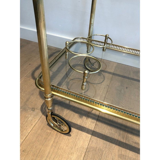 Image 1 of Vintage messing roltafel voor Maison Bagués, Frankrijk 1940