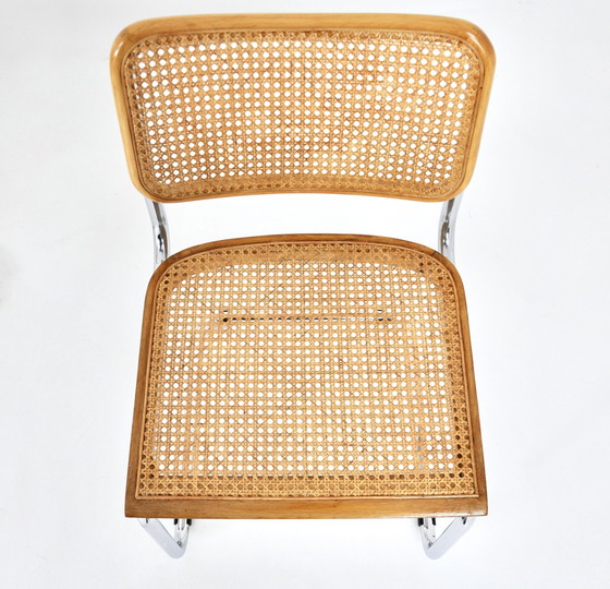 Image 1 of Eetkamerstoelen Stijl B32 van Marcel Breuer, set van 4