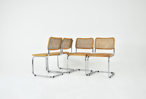 Eetkamerstoelen Stijl B32 van Marcel Breuer, set van 4