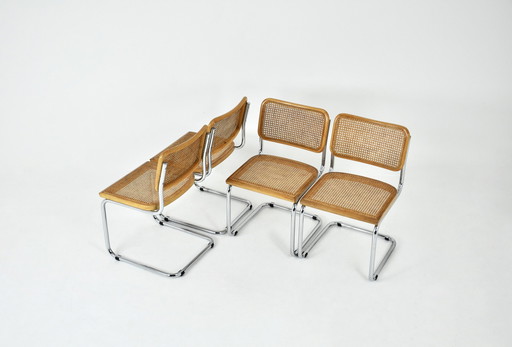 Eetkamerstoelen Stijl B32 van Marcel Breuer, set van 4